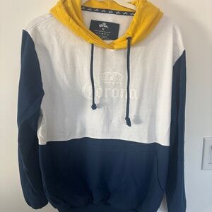 Corona Hoodie • Medium • Navy, Yellow & White